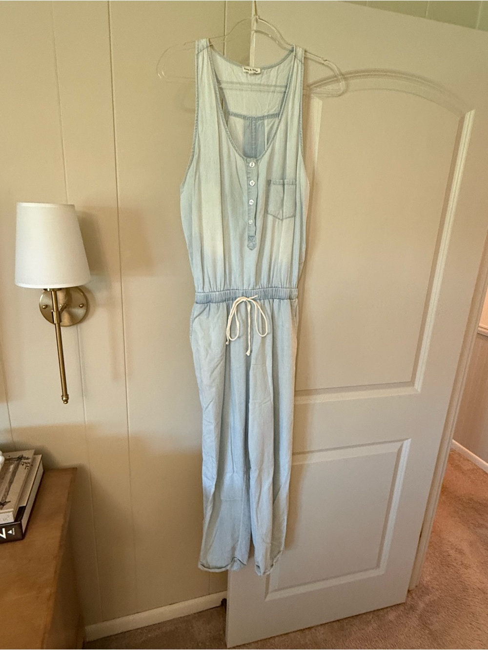 Light denim colored jumpsuit